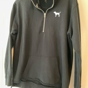 Victoria's Secret Black Zip-Up women Sweater